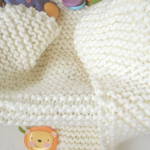 Baby Blanket Knitting Pattern. Super Chunky Yarn. PDF Knitting Pattern. image 4