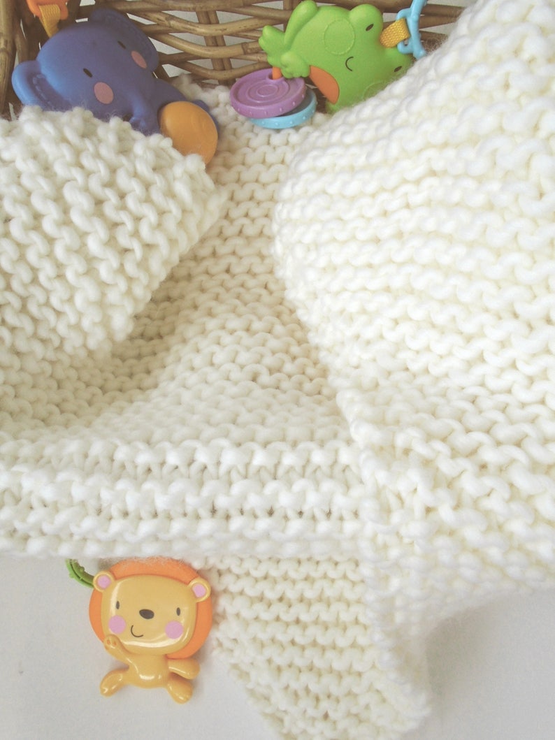 Baby Blanket Knitting Pattern. Super Chunky Yarn. PDF Knitting Pattern. image 4