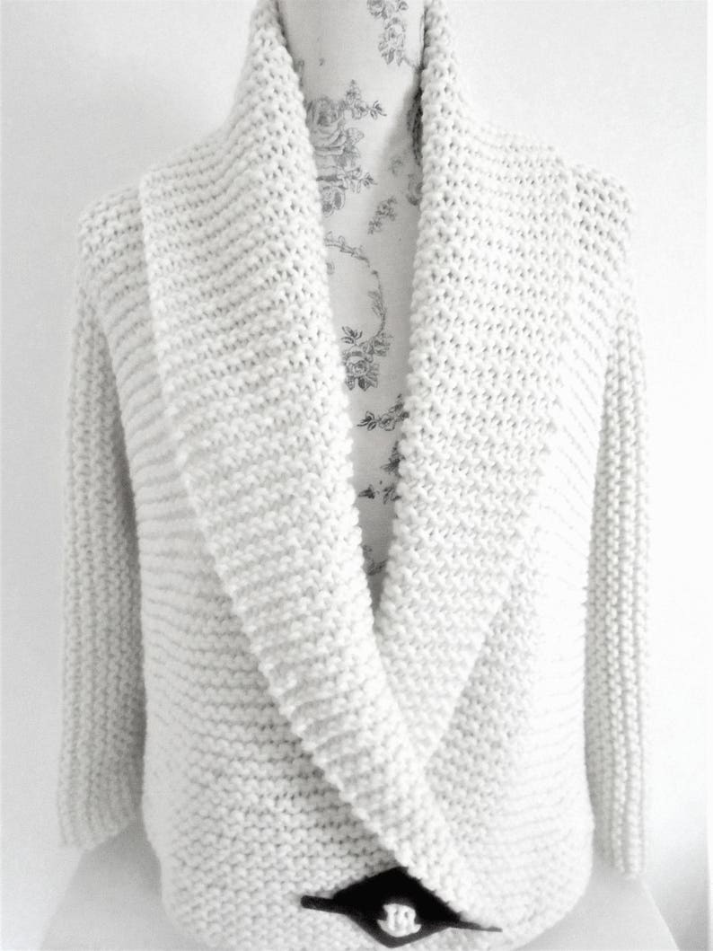 Knitting Pattern for a Chunky Cardigan. Easy knitting pattern. PDF Knitting Pattern. image 4