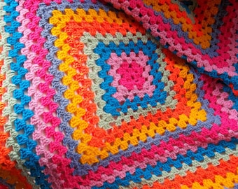 Crochet Blanket Throw Pattern. PDF Crochet Pattern.