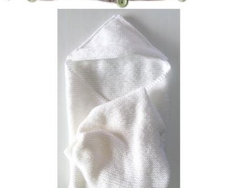 Baby Blanket Hand Knitting Pattern. PDF.