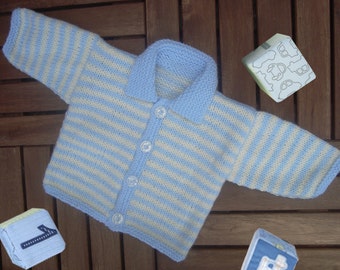Baby Cardigan Knitting Pattern. 0-3 months. 3-6 months. 6-12 months. PDF Hand Knitting Pattern.