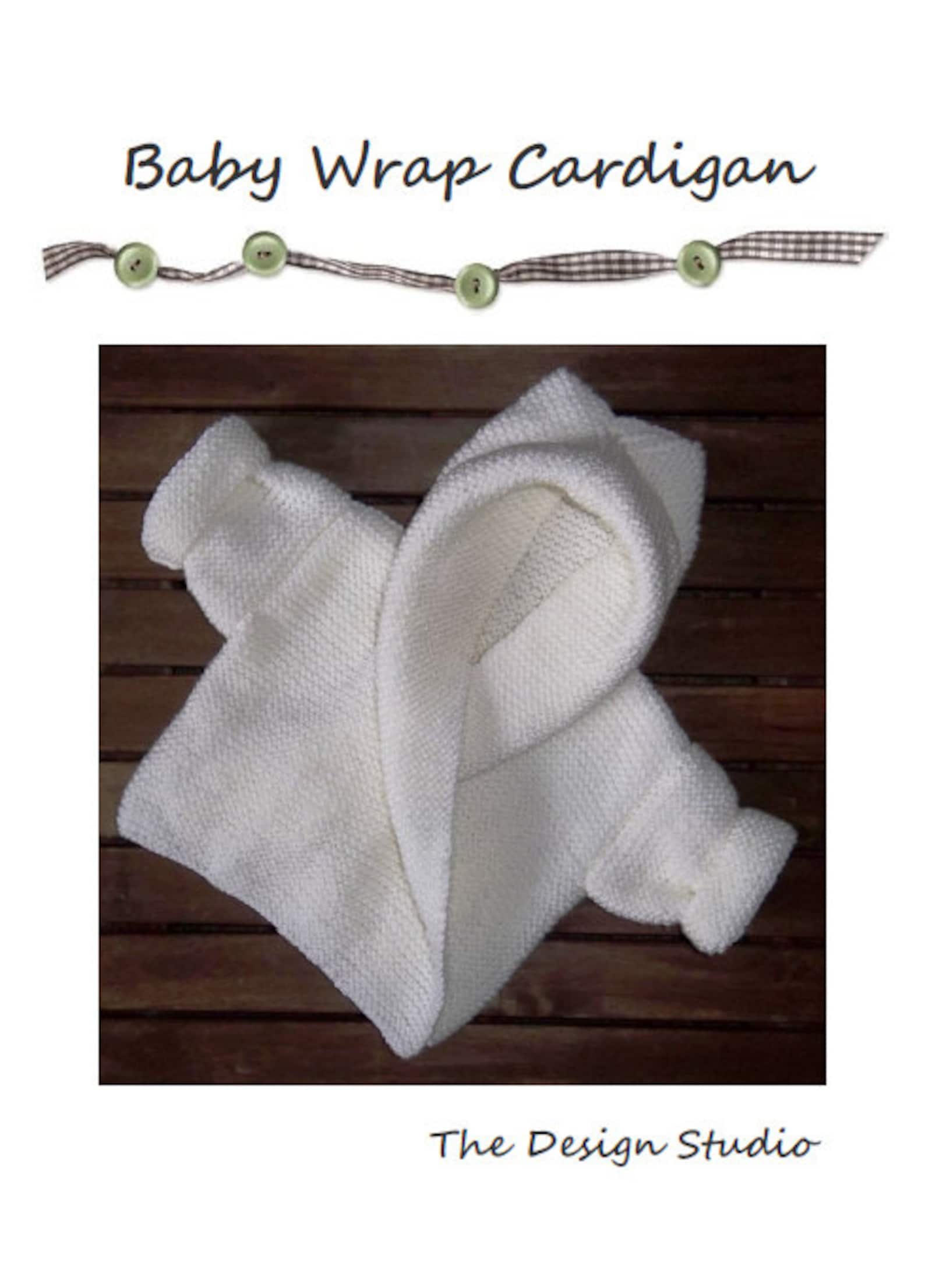 Baby Hooded Wrap Cardigan Hand Knitting Pattern. PDF. Etsy