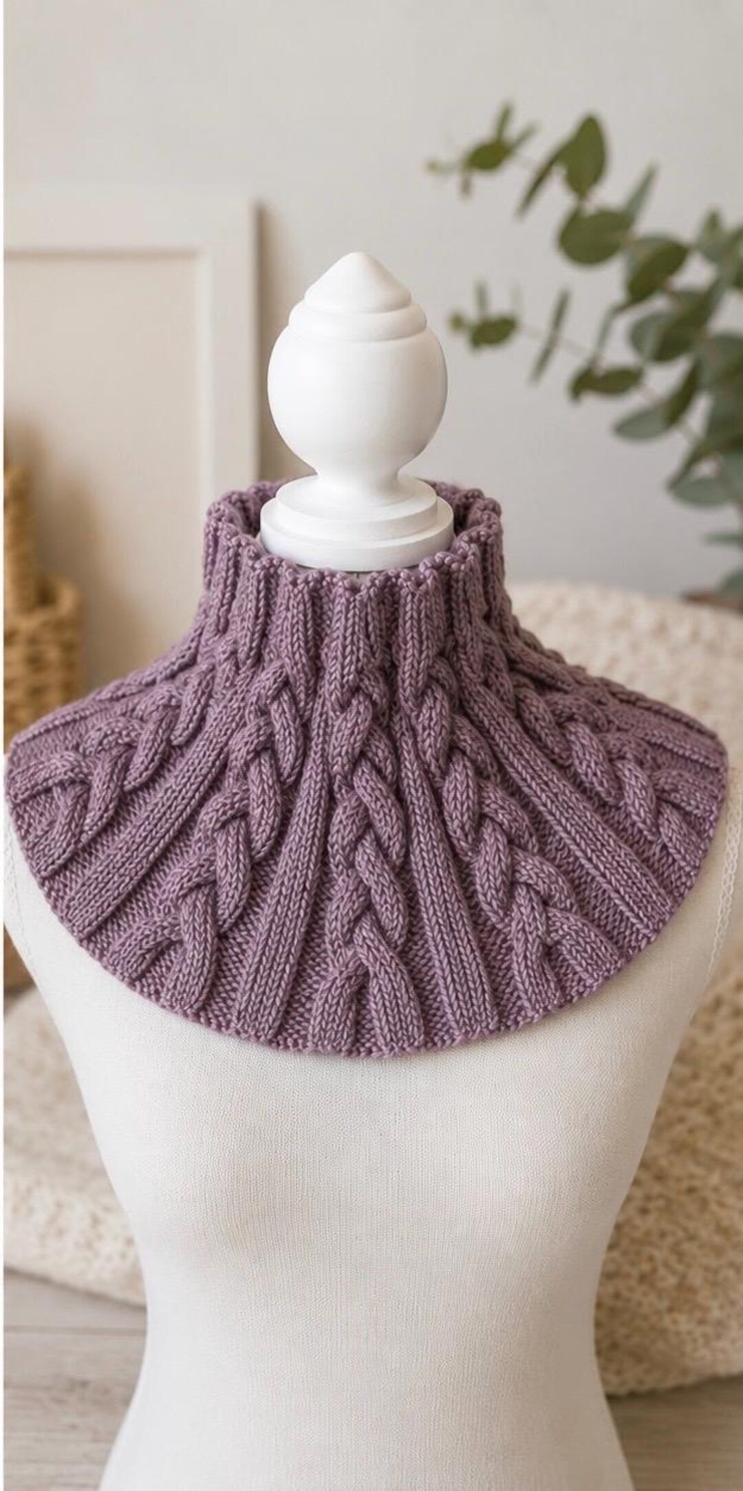 Knitting Pattern for a Cable Cowl Infinity Scarf. Neck Warmer. PDF ...