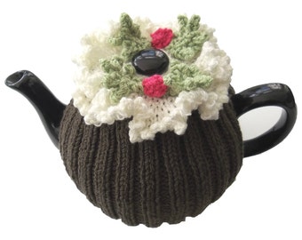 Knitting Pattern for a Christmas Pudding Tea Cosy.PDF Knitting Pattern