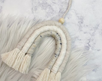 Macrame Rainbow Ornament: Boho Christmas Decor