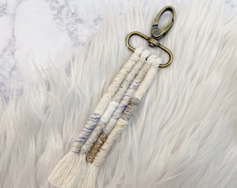 Yarn Wrapped Keychain: Boho Tassel Bag Accessory