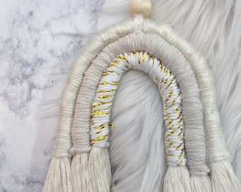 Macrame Rainbow Ornament: Boho Christmas Decor