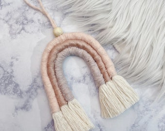 Macrame Rainbow Ornament: Boho Christmas Decor