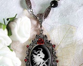 FAIRY SILHOUETE - Fairy Jewelry - fairy pendant - art pendant - jewelry - cameo pendant - gift jewelry - gift idea - necklace