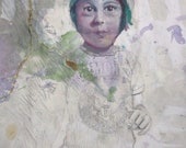 Ramones Girl with Oil Paint on to dry-point etching by Jain Mckay