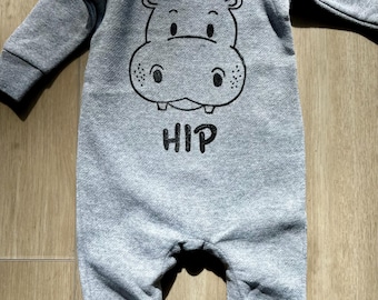 HIP Hippo-Long Sleeved Fleece Infant Bodysuit
