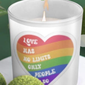 Love Pride LGBTQ+ Heart Inclusive Die-Cut Stickers, DTF, LGBT Rainbow Decal, Equality Vinyl, Supporter Gift, Laptop Accessories