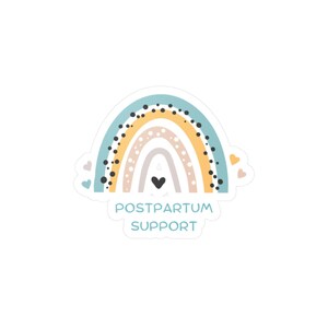 Postpartum Support Vinyl Decals, Baby Shower Gifts, Nursery Decor, Wellness Reminders, Rainbow Design, Inspirational Stickers