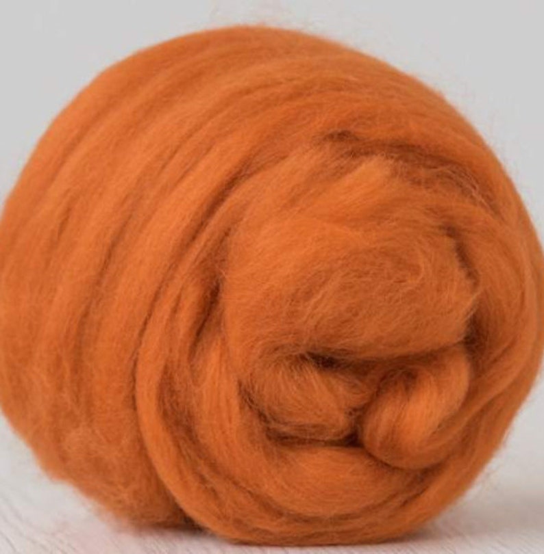 DHG 4 ounces Merino Wool Roving Combed Top Wool in Marigold