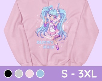 Kawaii Sweatshirt, Bunny Girl, Anime Maid, Kawaii Sweater, Kawaii Clothes, Kawaii Clothing, Kawaii Hoodie, Fairy Kei, Harajuku Sweater