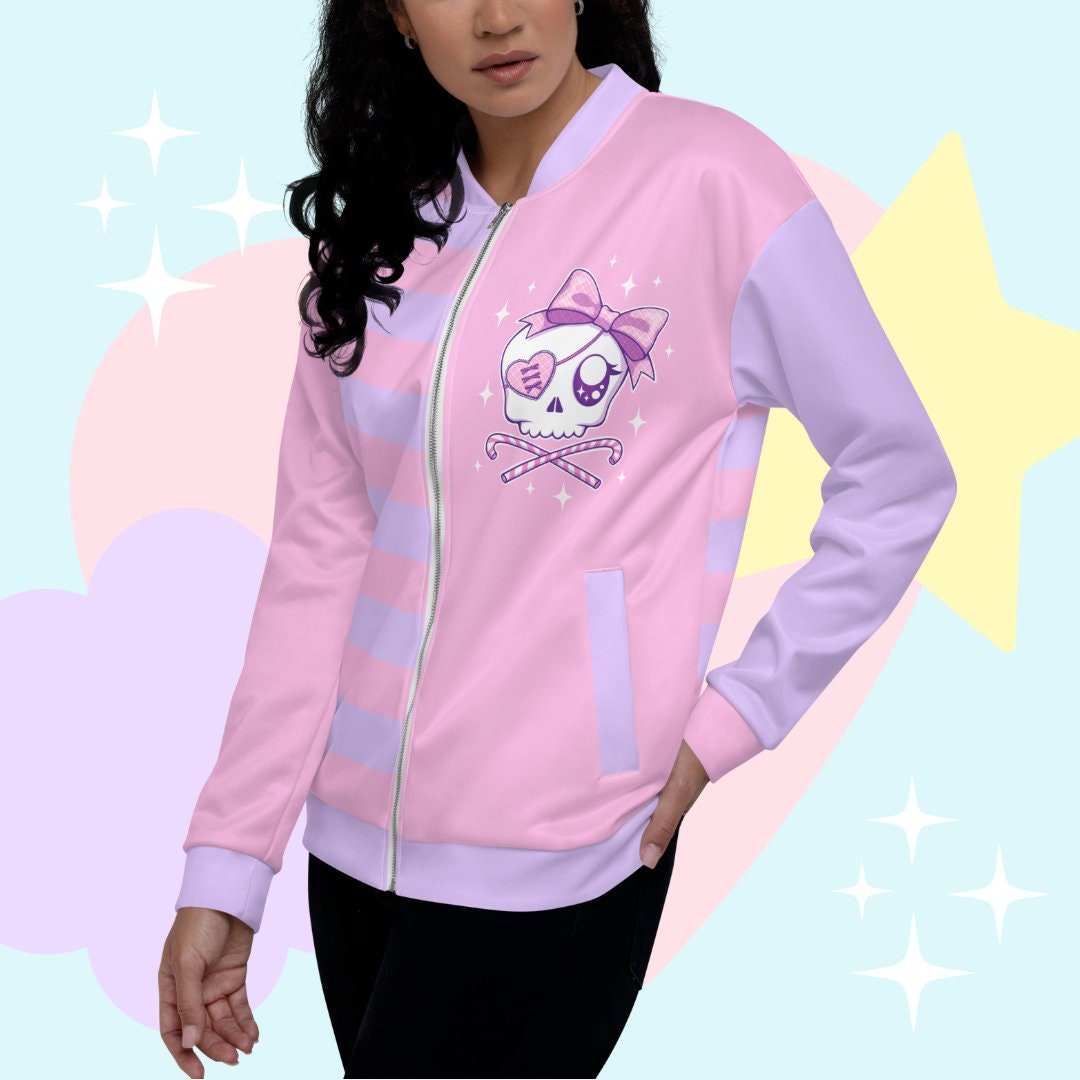 Kawaii Jacket, Pastel Goth Bomber Jacket, Harajuku Jacket, Harajuku
