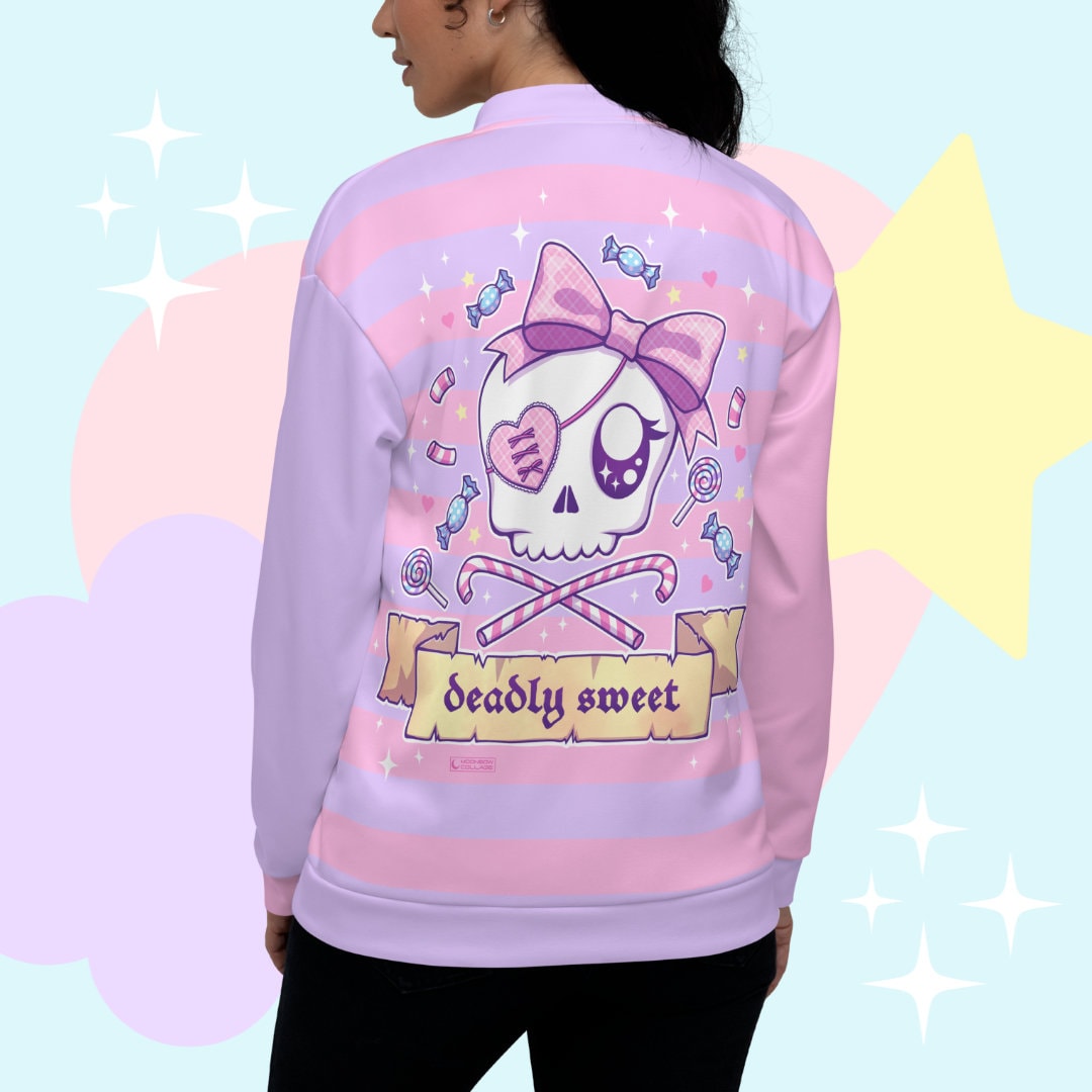 Kawaii Jacket, Pastel Goth Bomber Jacket, Harajuku Jacket, Harajuku