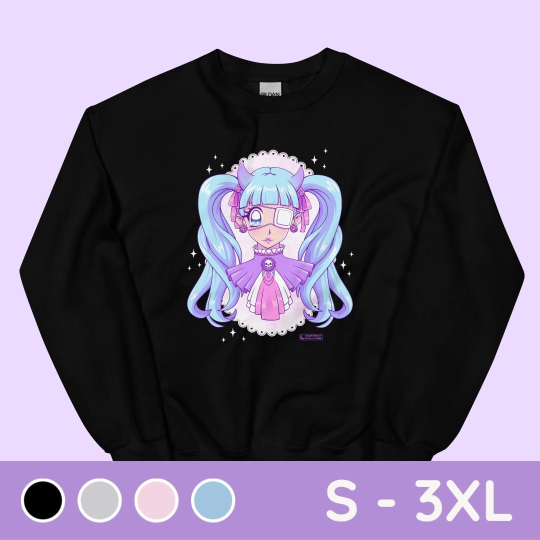 Anime Girl Sweatshirt, Anime Demon Girl, Anime Crewneck, Anime Sweater