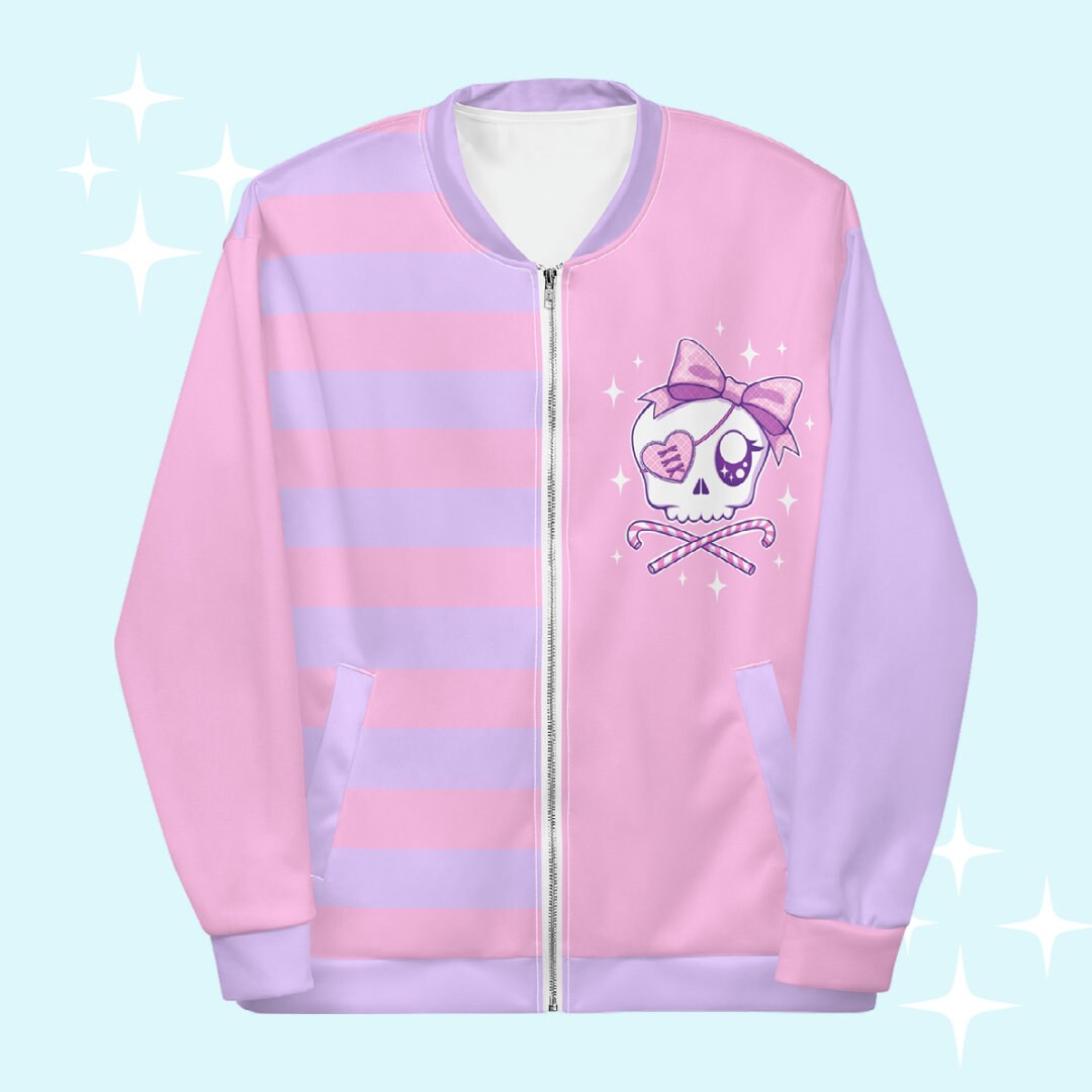 Kawaii Jacket, Pastel Goth Bomber Jacket, Harajuku Jacket, Harajuku