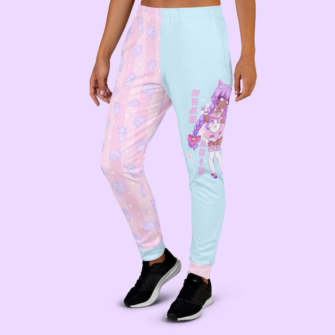 Kawaii Solid Straps Buckle Joggers