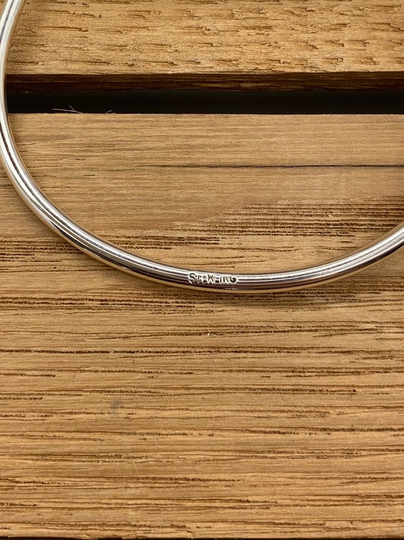 Stackable Sterling Silver Spoon Bangle Bracelet Arrow
