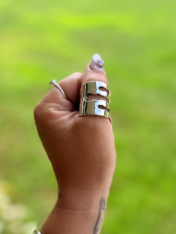 Single wrap style, Vintage Sterling Silver Silverware ring, fork ring, spoon ring