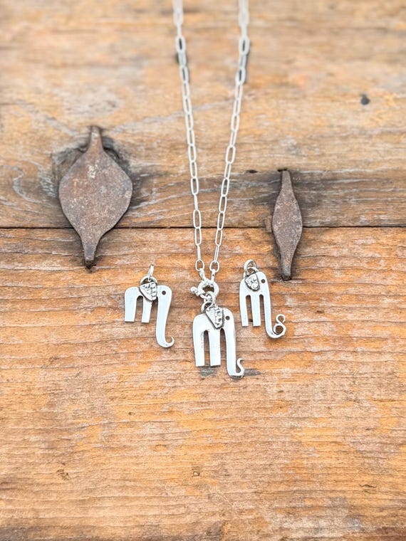 Small Sterling Silver Elephant Pendant