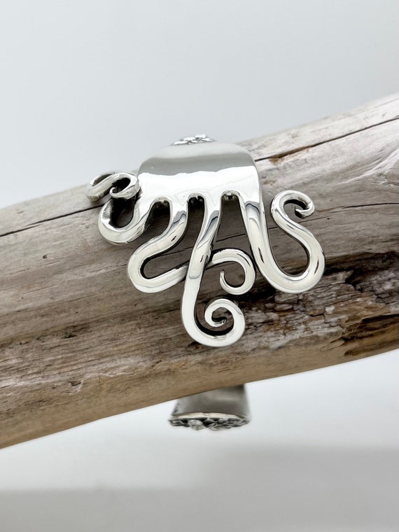 Sterling Silver Fork Cuff Bracelet