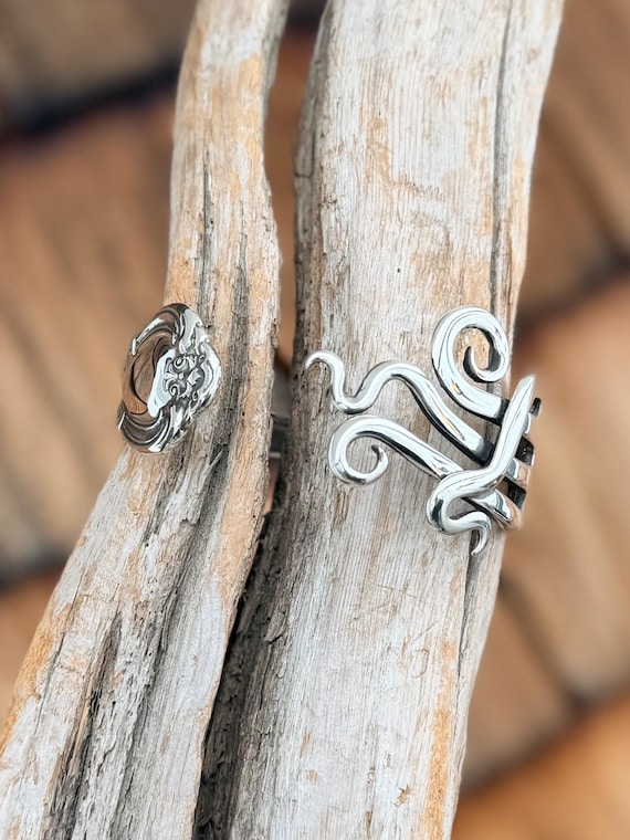 Sterling Silver Fork Bracelet, cuff, fork bending
