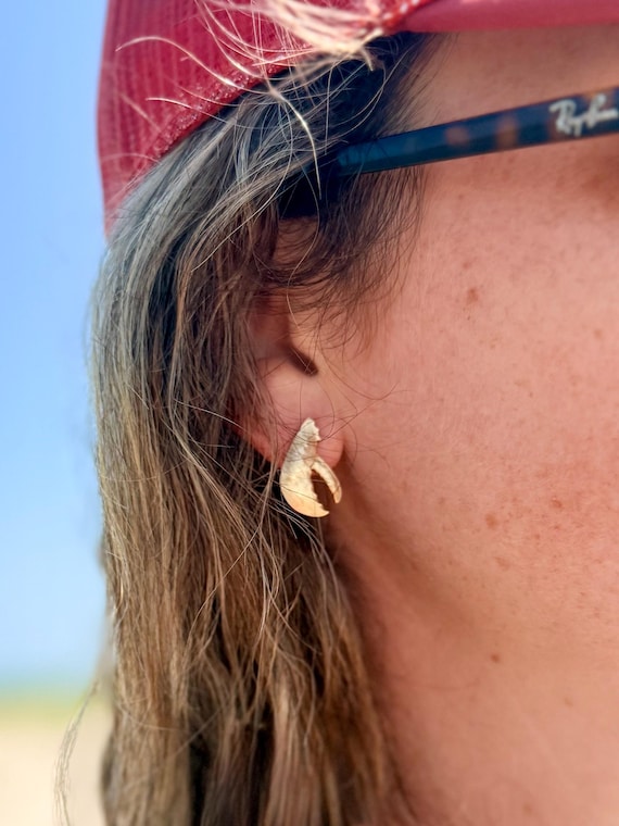 Stud Earrings, Lobster Claw, Sterling Silver, 18KT Gold Vermeil