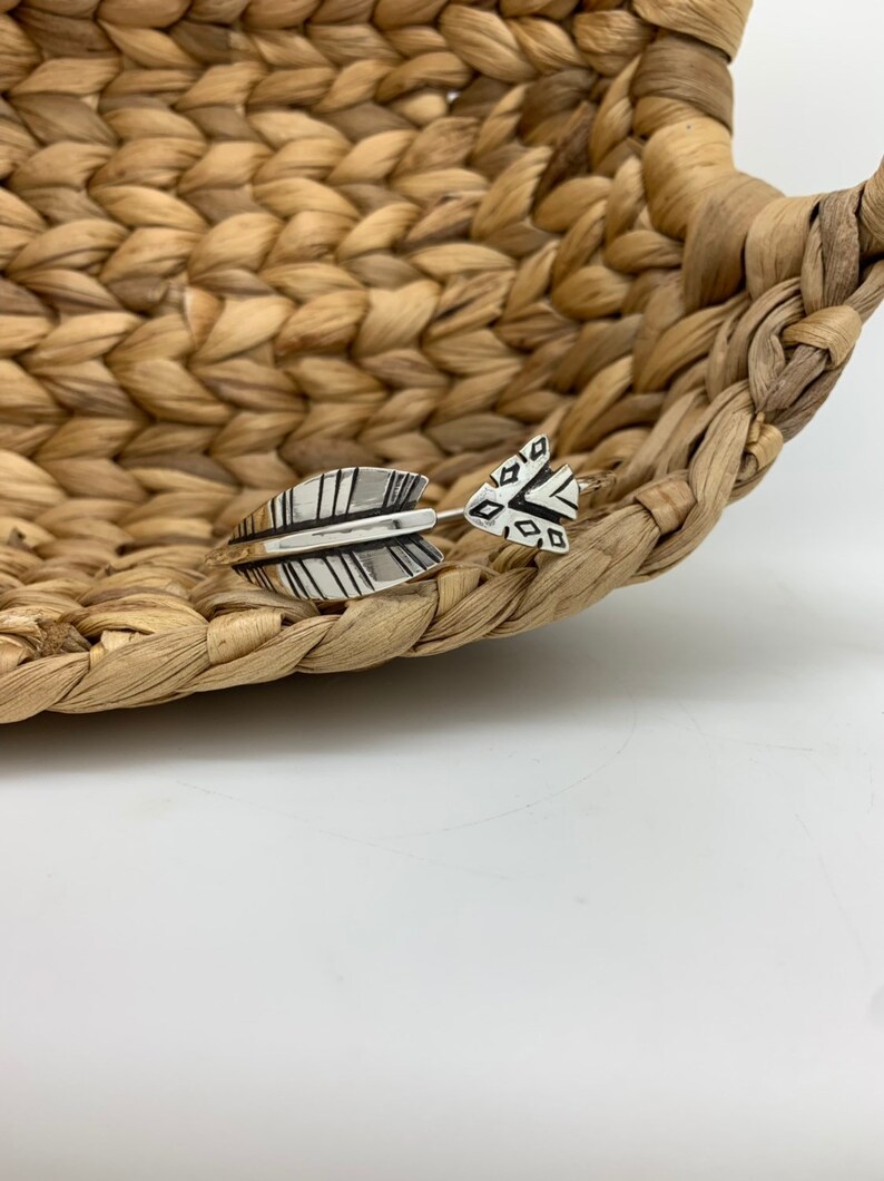 Stackable Sterling Silver Spoon Bangle Bracelet Arrow