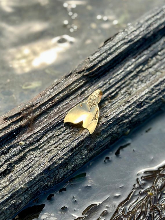 Gold Vermeil, Mini Spoon Mermaid Tail Pendant