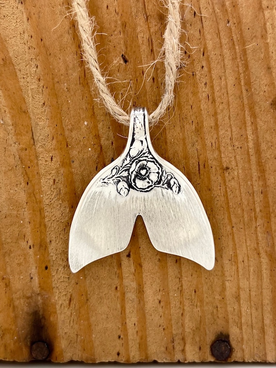 Sterling Spoon Mermaid Tail Pendant