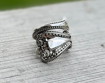 Vintage Sterling Silver Spoon Ring, Size 7.5
