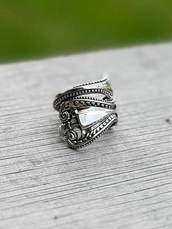 Vintage Sterling Silver Spoon Ring, Size 7.5