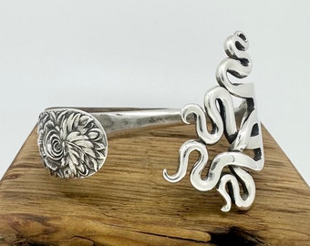 Viral on Tiktok, Made To Order, Sterling Silver Fork Cuff Bracelet