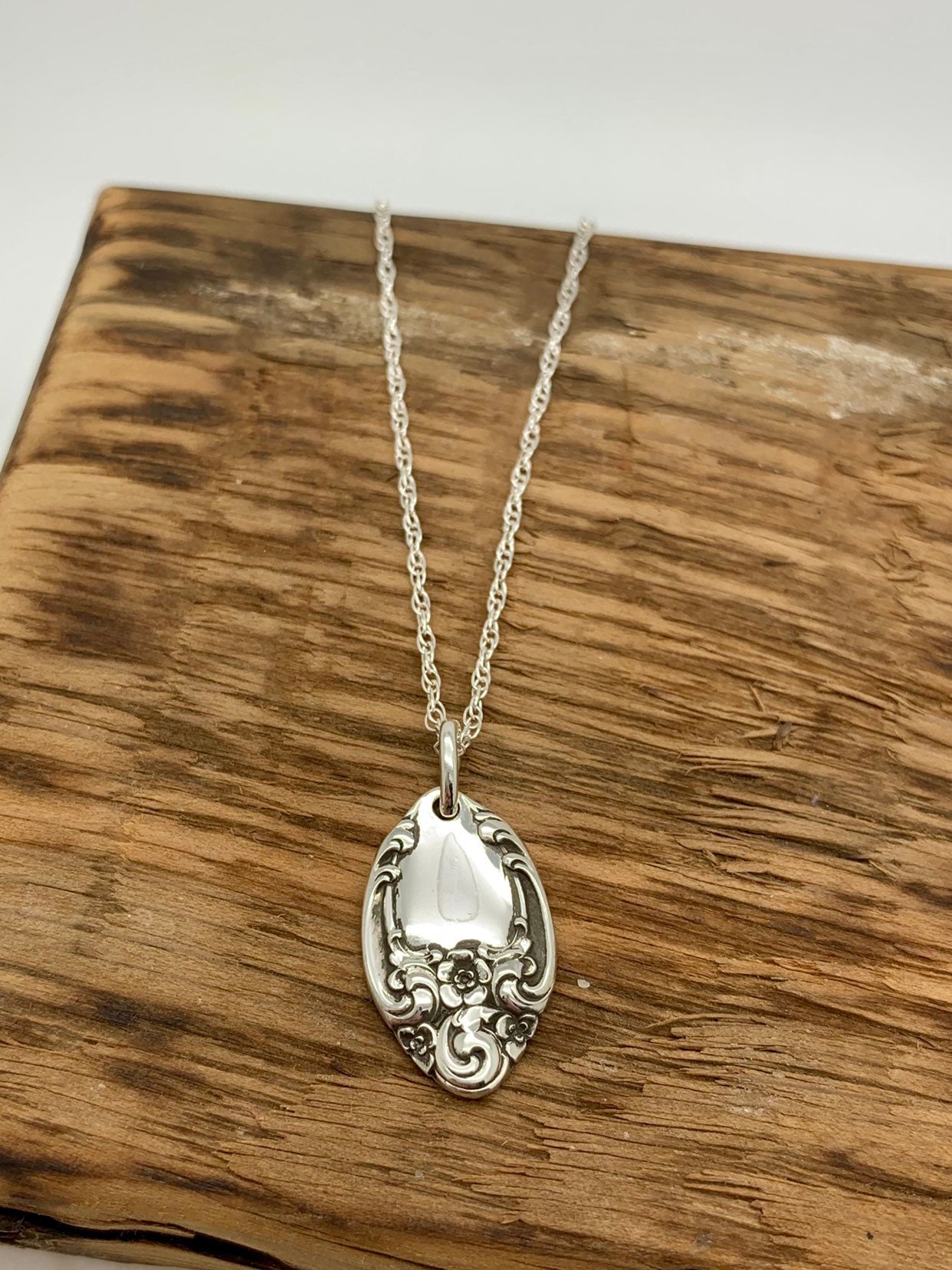 Small Sterling Silver spoon necklace