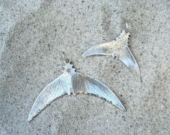 Large Sterling Spoon Tuna Tail Pendant
