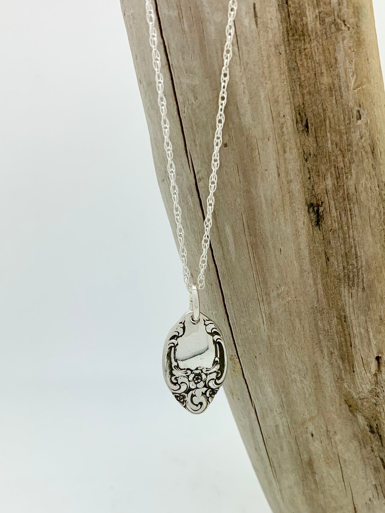Small Sterling Silver spoon necklace