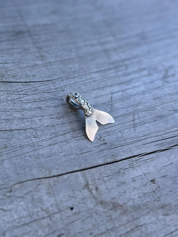 Sterling Spoon Mermaid Tail Pendant