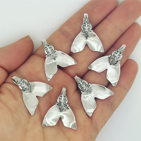 Mini Sterling Spoon Mermaid Tail Pendant