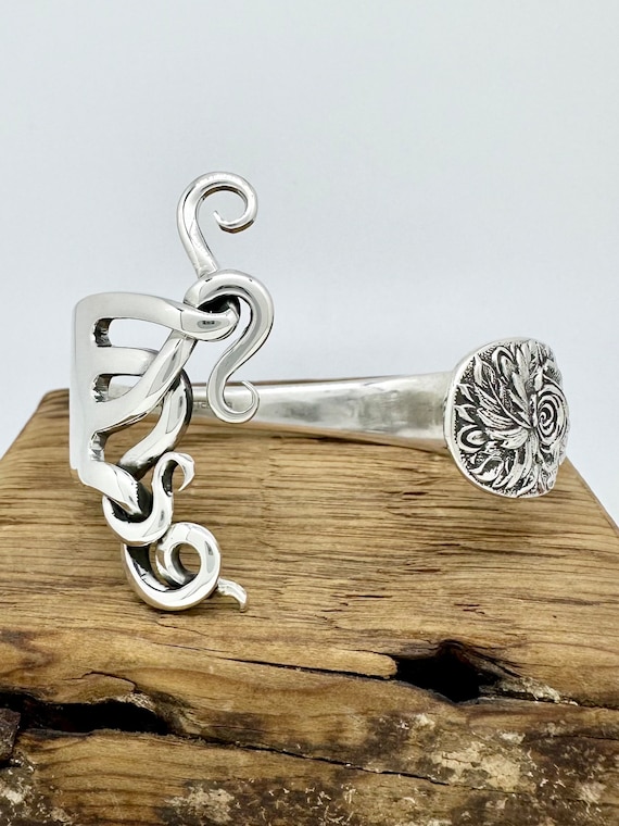 Sterling Silver Fork Cuff Bracelet