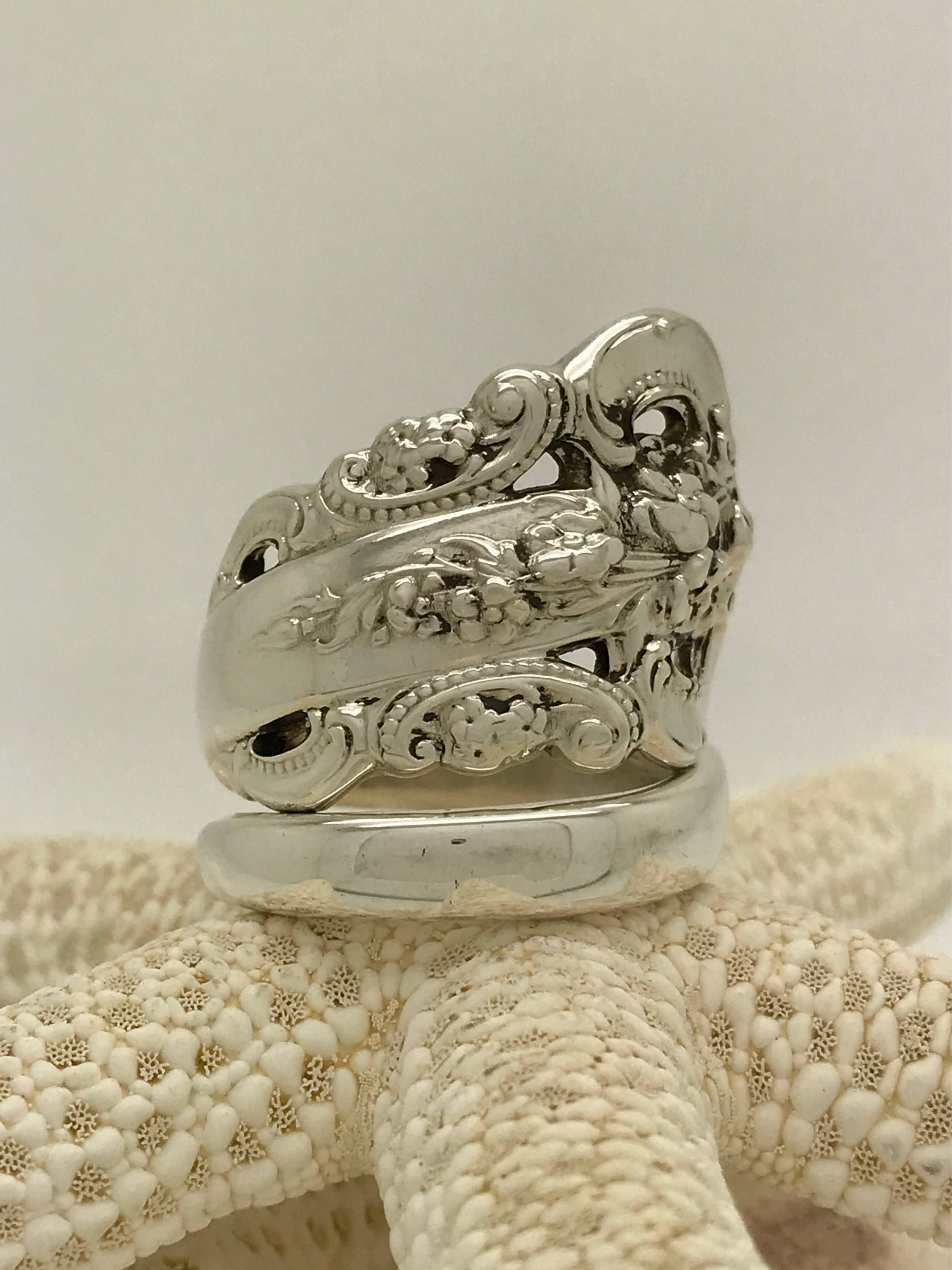 Size 8.5 Vintage Sterling Silver Spoon Ring