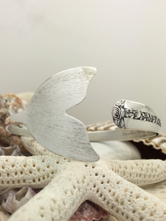 Made to Order, Towle Sterling Silver Mermaid Tail Spoon Cuff/Bangle Bracelet