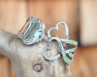 Sterling Silver Fork Bracelet, Toggle Clasp
