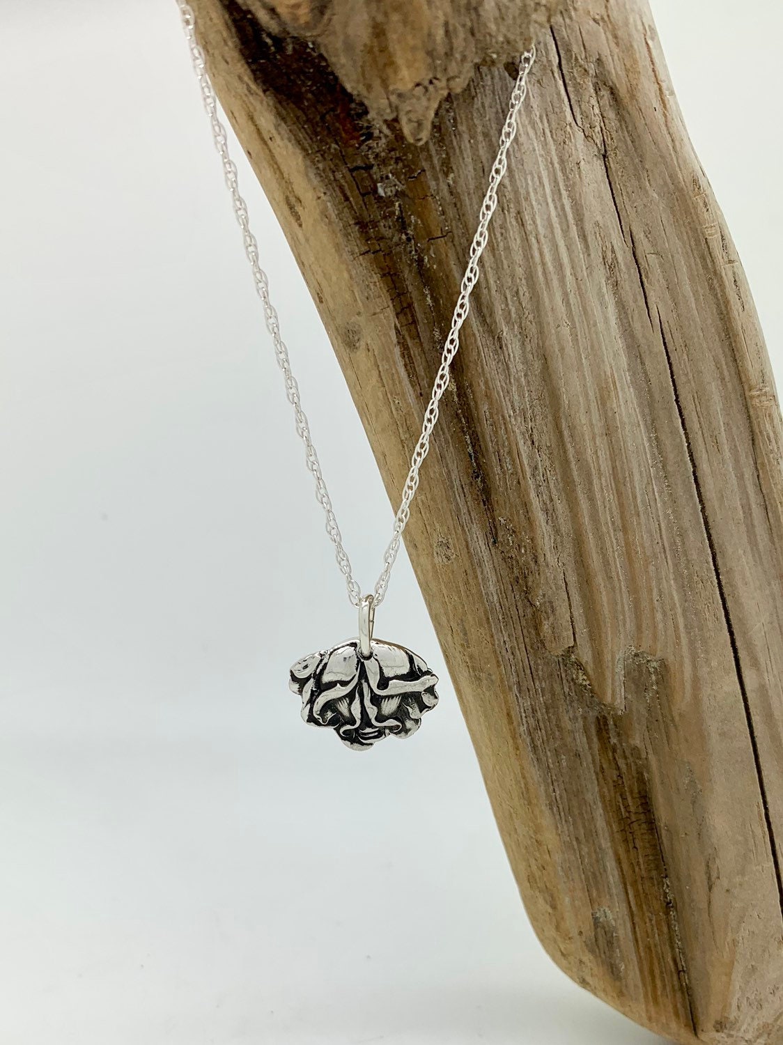 Small Sterling Silver spoon necklace, Rose