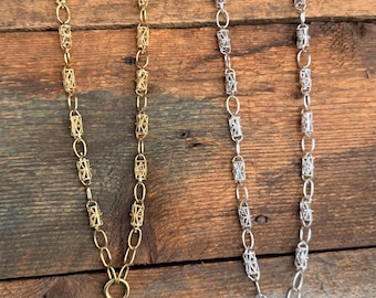 Handmade Chain, 18KT Gold Vermeil, Sterling Silver