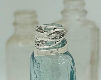 Vintage Sterling Silver Spoon Ring, woman