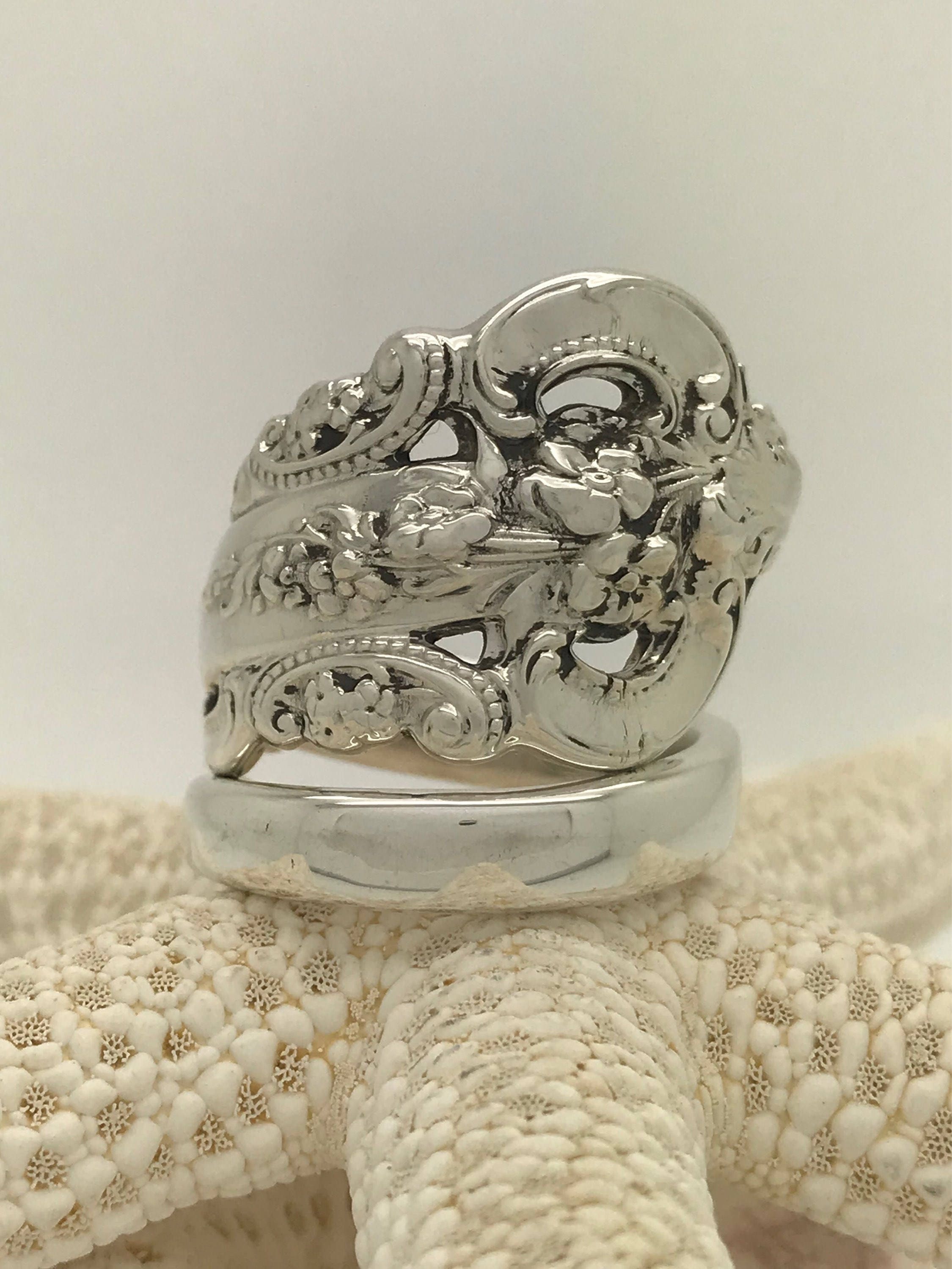 Size 8.5 Vintage Sterling Silver Spoon Ring